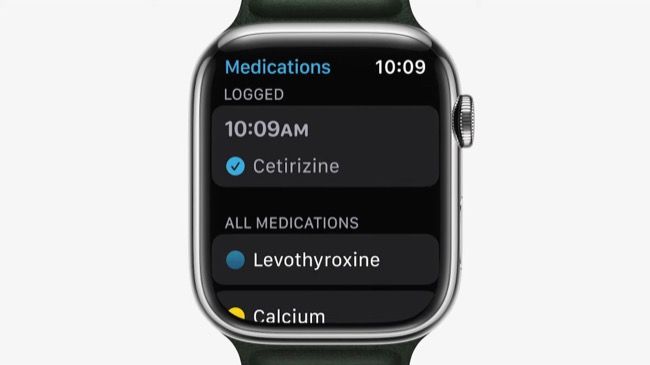 Aplicativo de medicação watchOS 9