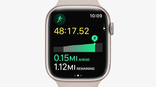 Visualizações de treino do watchOS 9