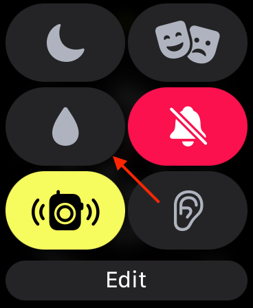 Habilite o bloqueio de água no Control Center do Apple Watch