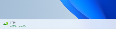 Captura de tela do widget de ações do Windows 11