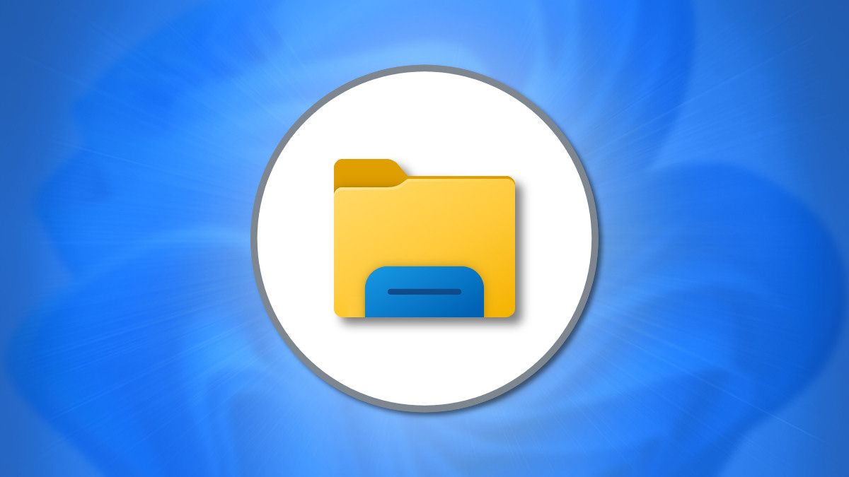 O ícone do Windows 11 File Explorer em um fundo azul
