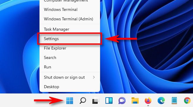 No Windows 11, clique com o botão direito no botão Iniciar e selecione