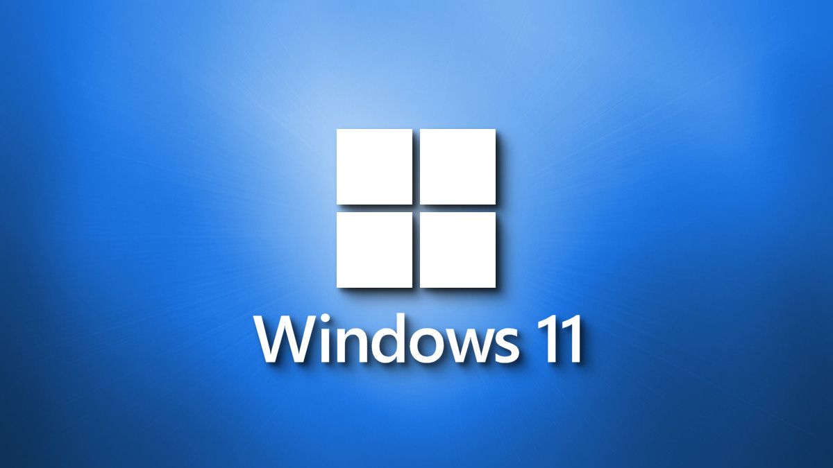 O logotipo do Windows 11 em um fundo azul