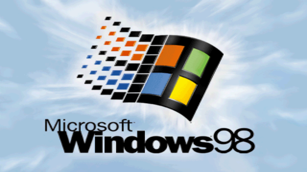 Tela inicial do Windows 98