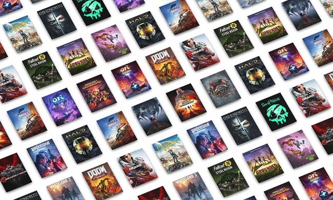 Grade de títulos disponíveis no Xbox Game Pass