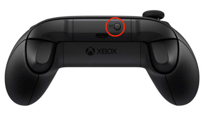 Botão de emparelhamento do controlador Xbox Series