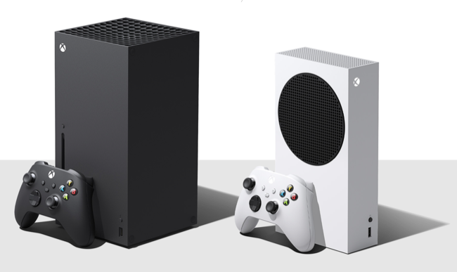 Consoles Xbox Série X e Série X.