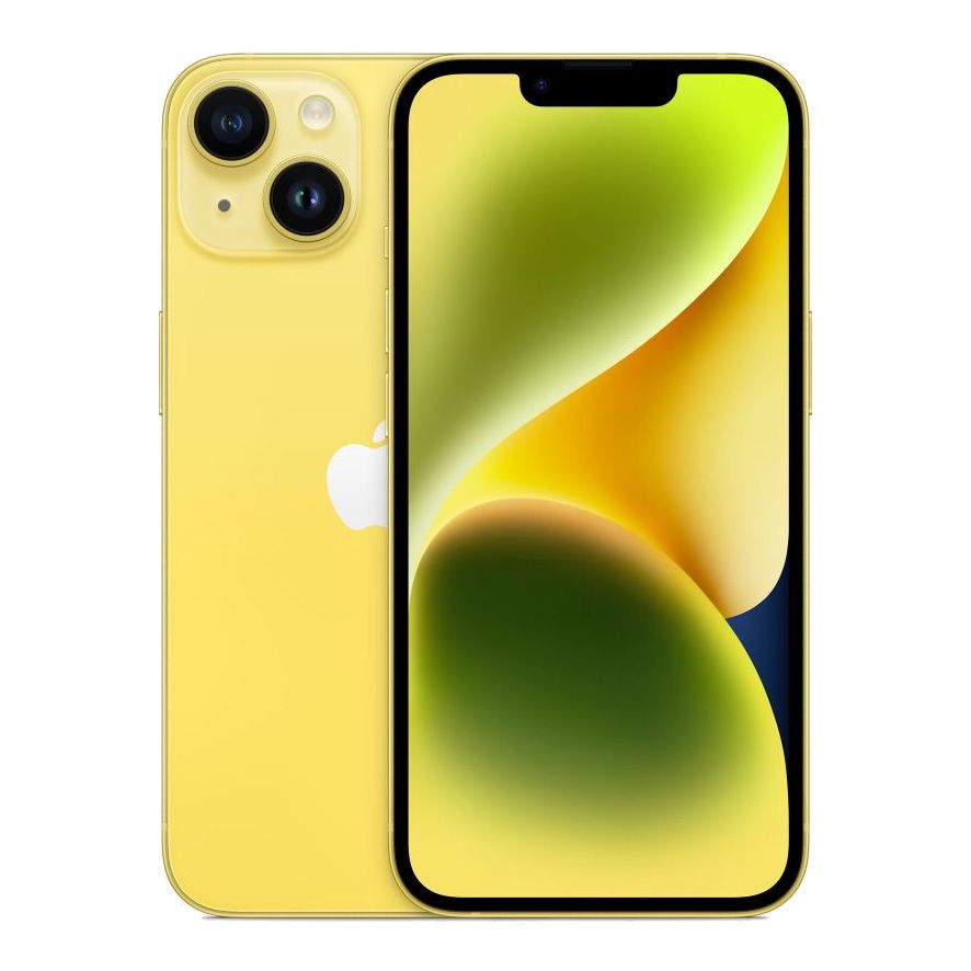 iPhone 14 em amarelo